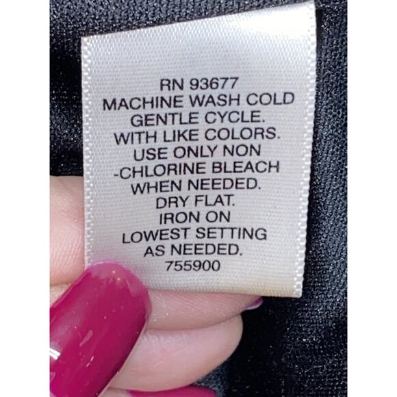 Liz Claiborne Striped Sheath Dress Black White Size M - Picture 5 of 6